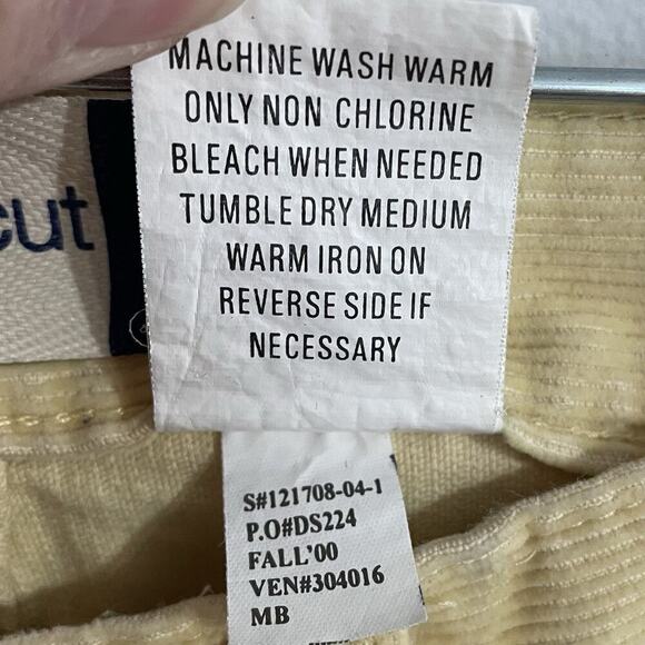 Vintage Gap Corduroy Cropped Bootcut Pants Size 2 Yellow Cotton Y2K 2000… - Picture 8 of 10